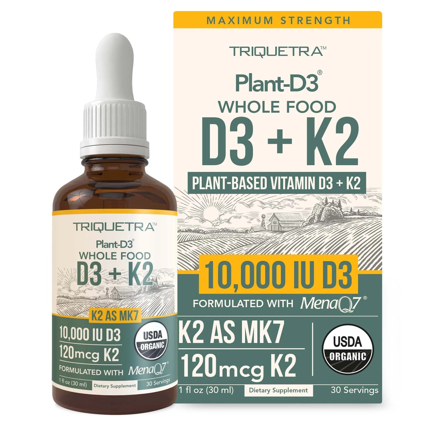 D3 + K2 10,000 IU Organic
