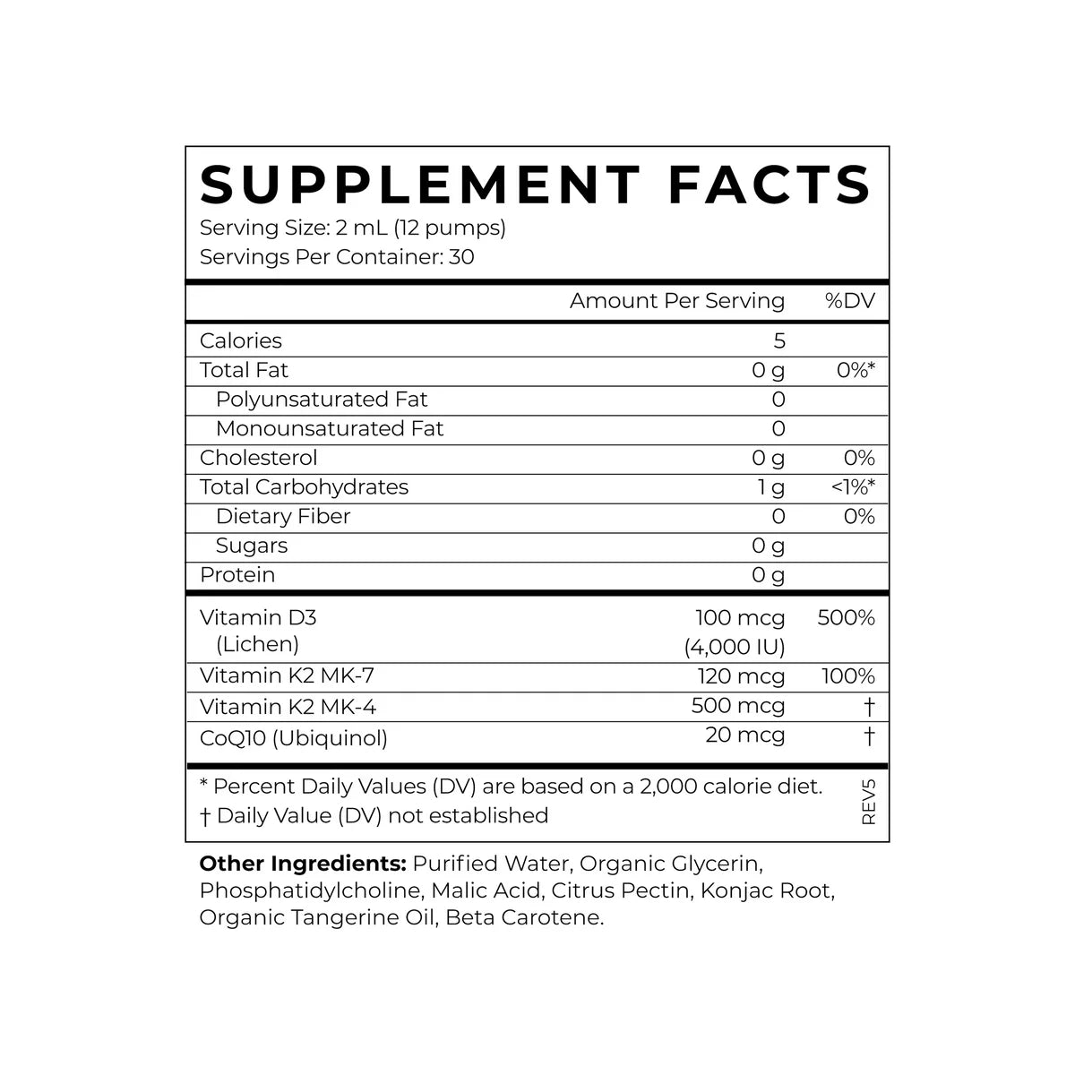 Vitamin D3 + K2 + CoQ10 Liposomal