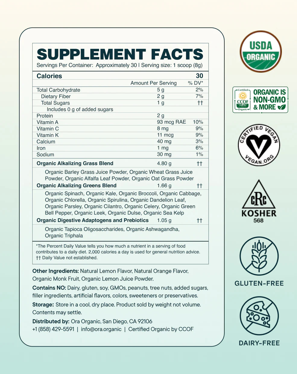 Easy Being Green Superfood Greens Organic