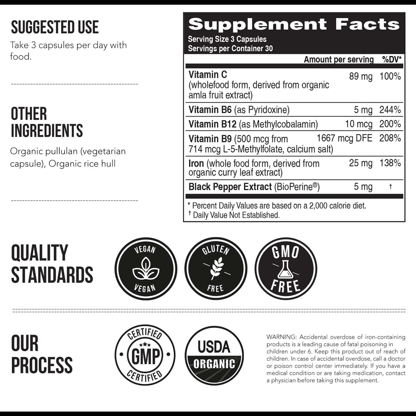 Iron Plus Cofactors Organic