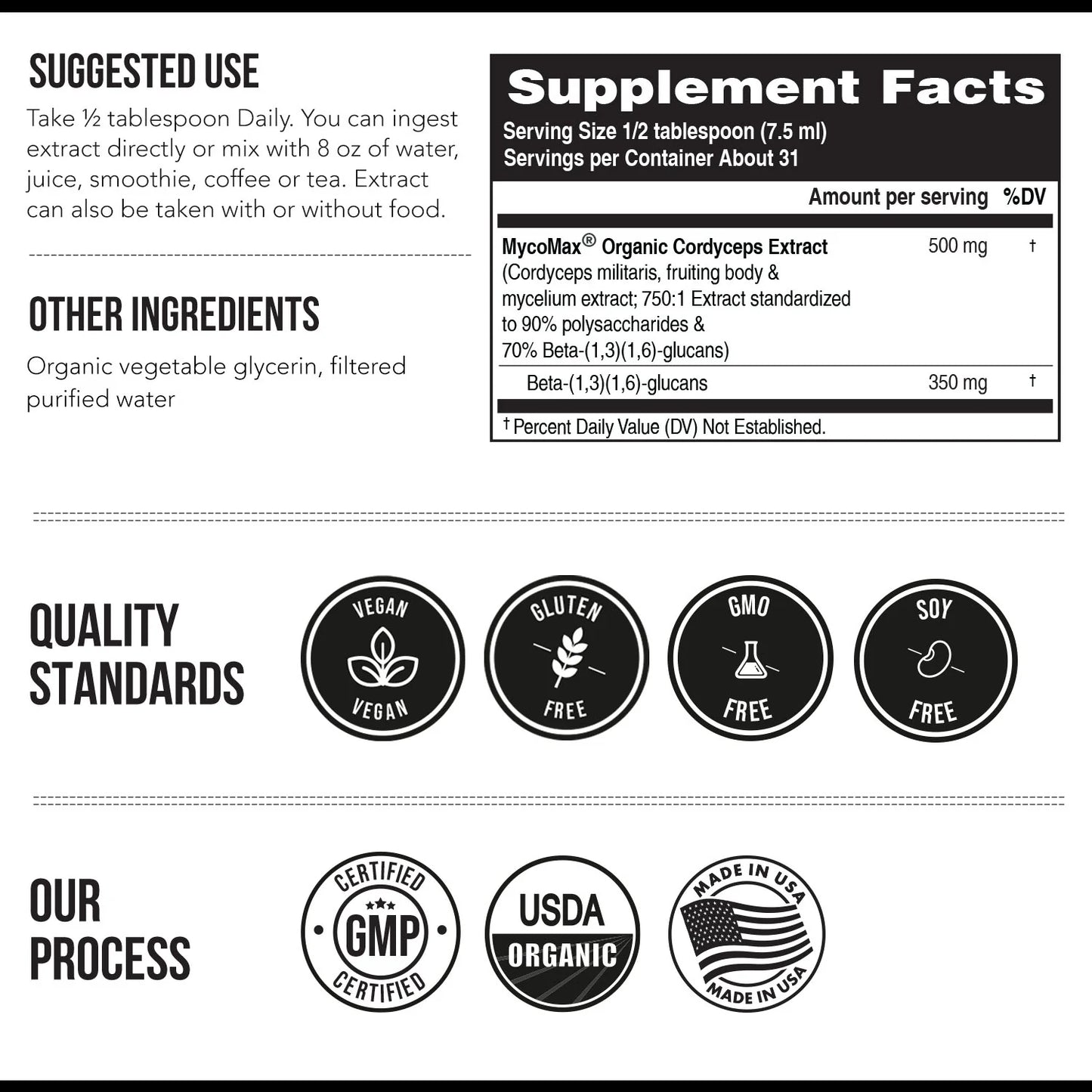 Triquetra MycoMax Cordyceps Mushroom Extract Liquid Organic