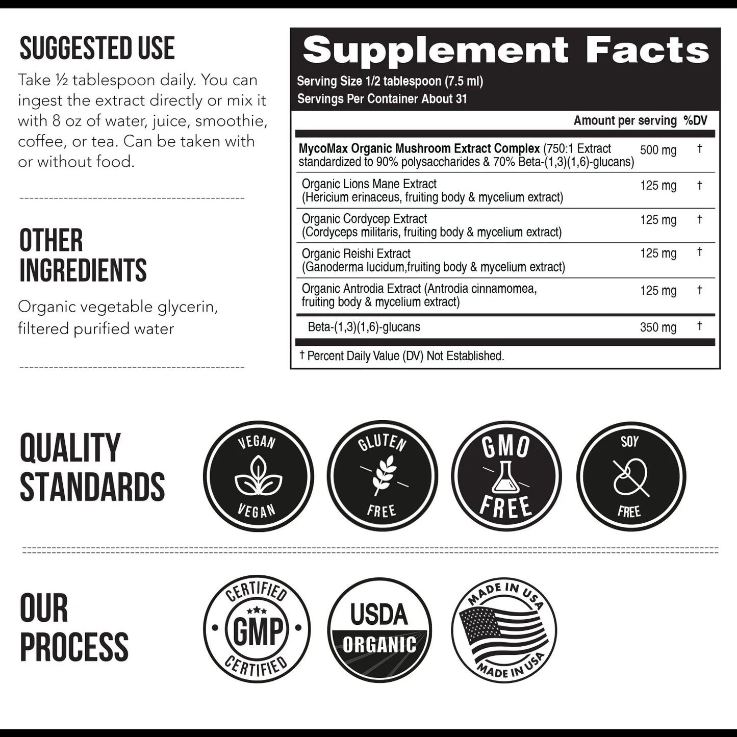 Triquetra MycoMax Mushroom Extract Complex Liquid Organic