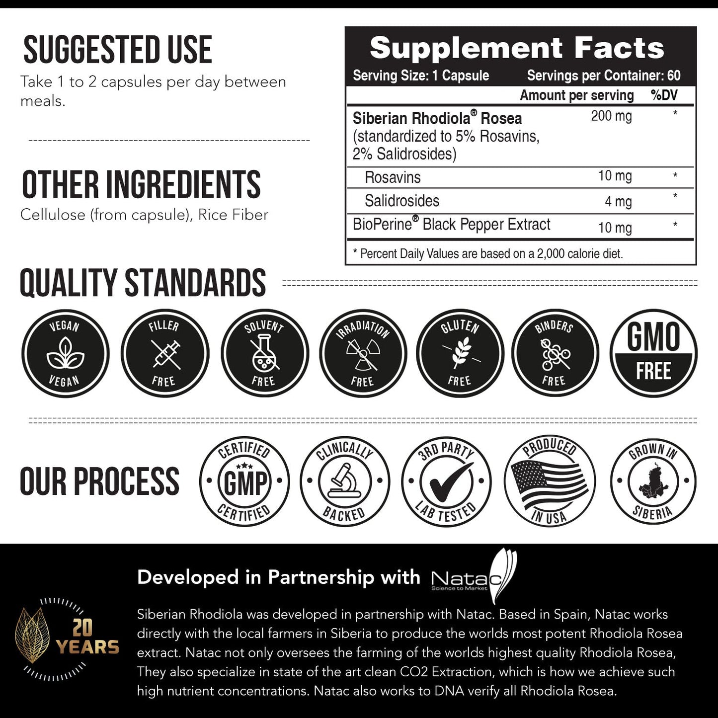 Siberian Rhodiola Rosea Extract
