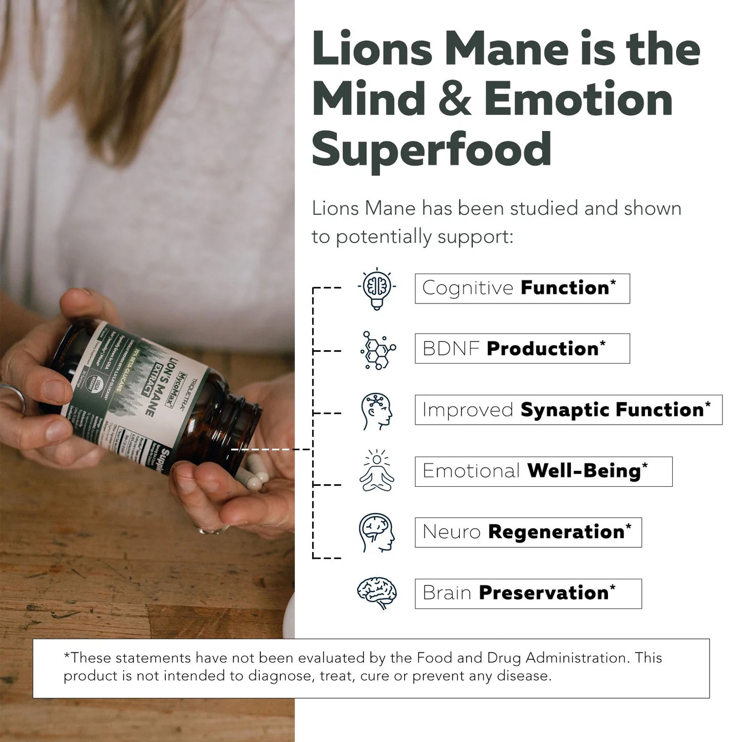 MycoMax Lion's Mane Mushroom Extract Organic
