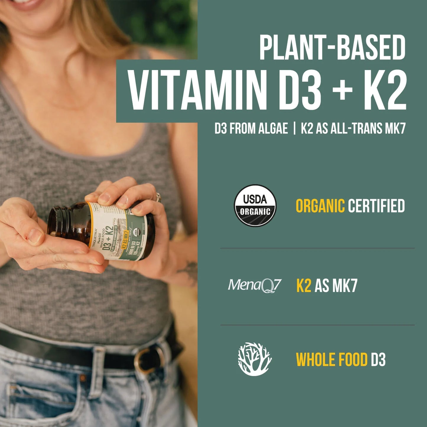 Plant-D3® Vitamin D3 + K2 5,000 IU Organic