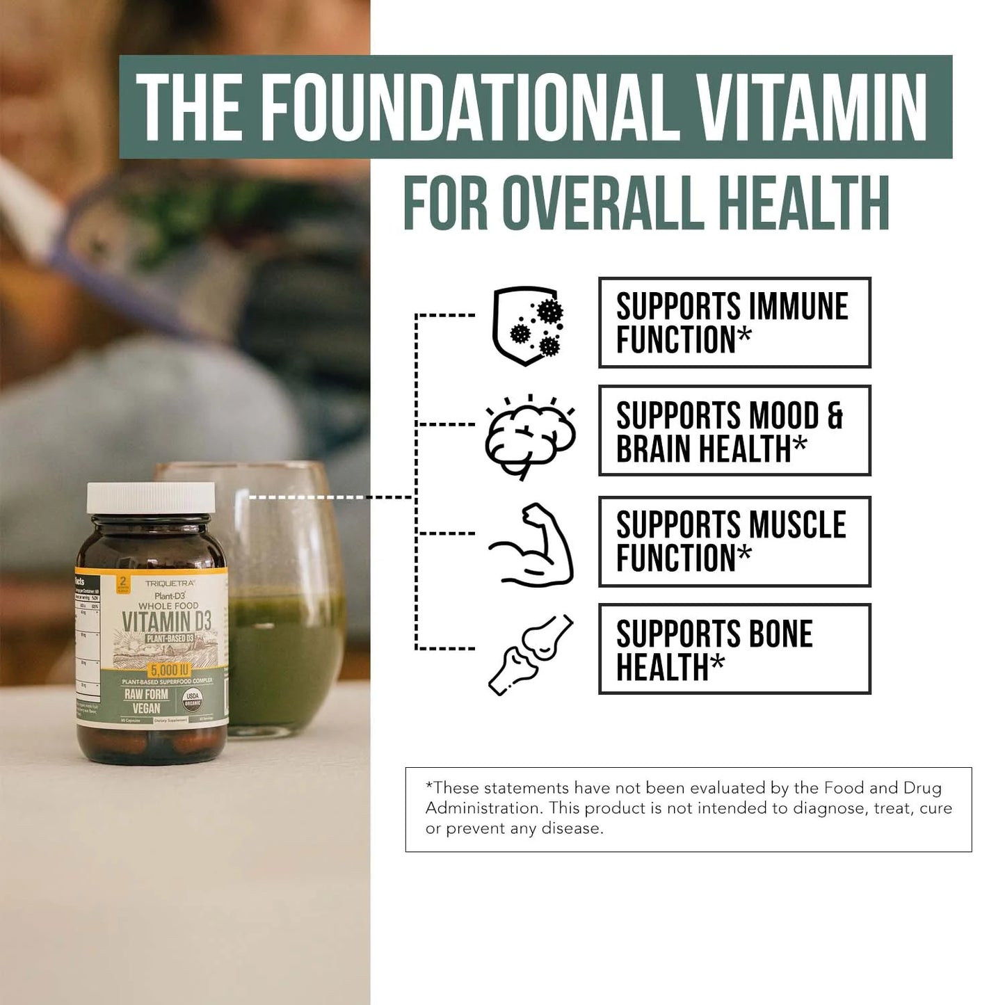 Triquetra Plant-D3 Vitamin D 5,000 IU Capsules Organic