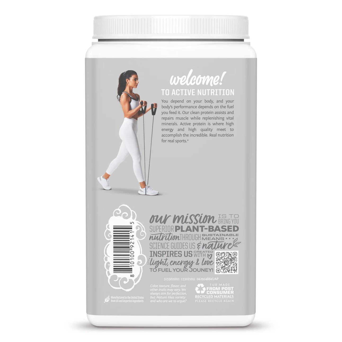 Sunwarrior Active Protein Unflavored Powder Organic