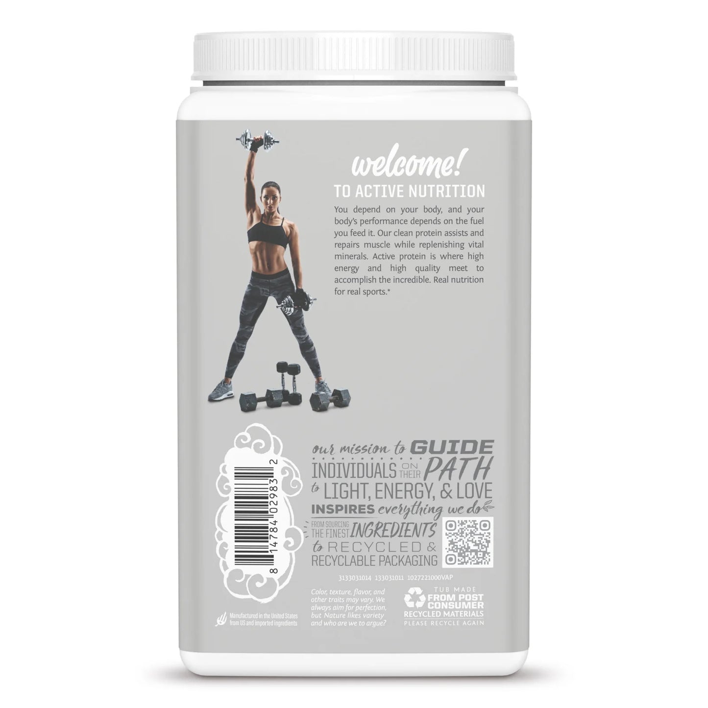 Sunwarrior Active Protein Vanilla Powder Organic