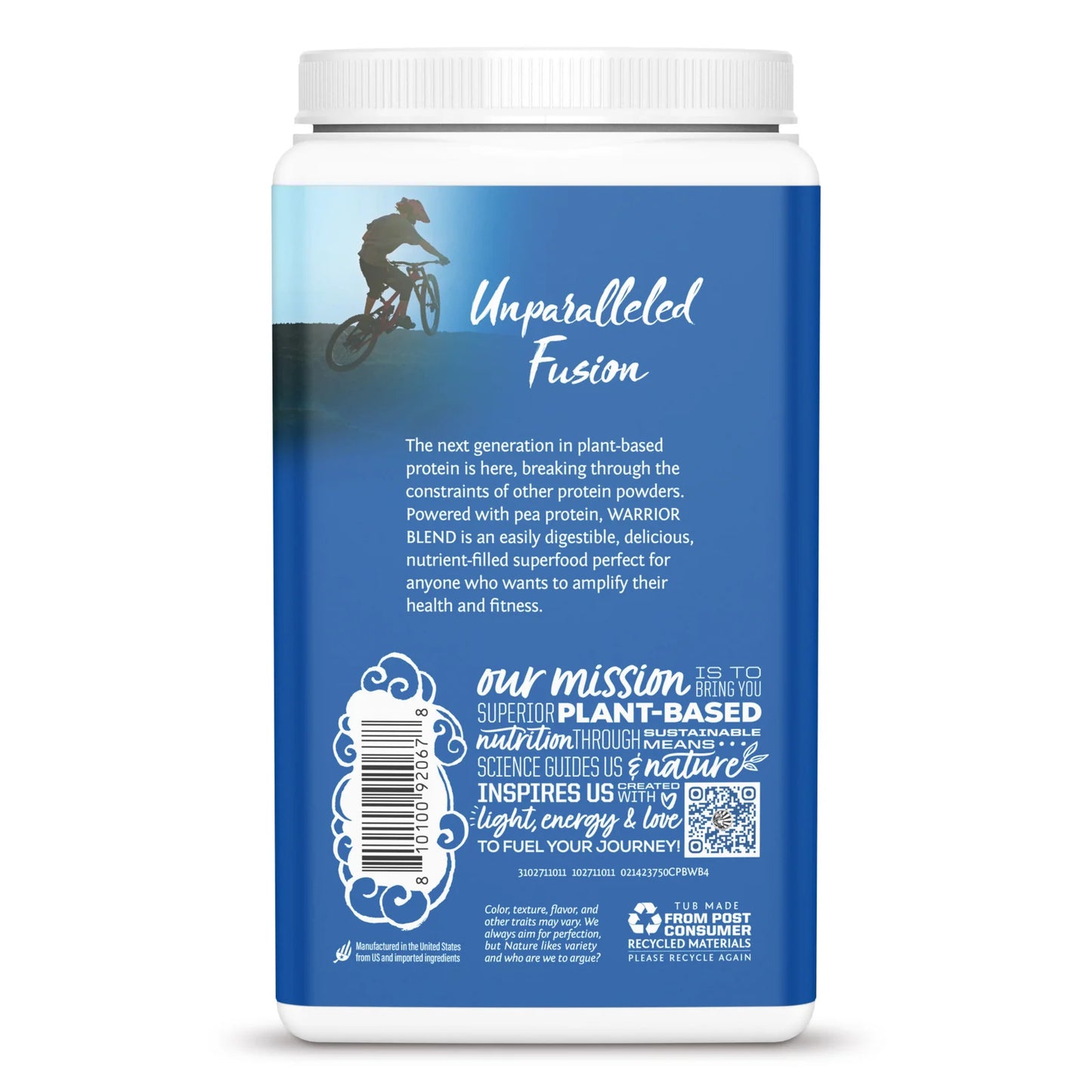 Sunwarrior Protein Warrior Blend Chocolate Peanut Butter Powder Organic