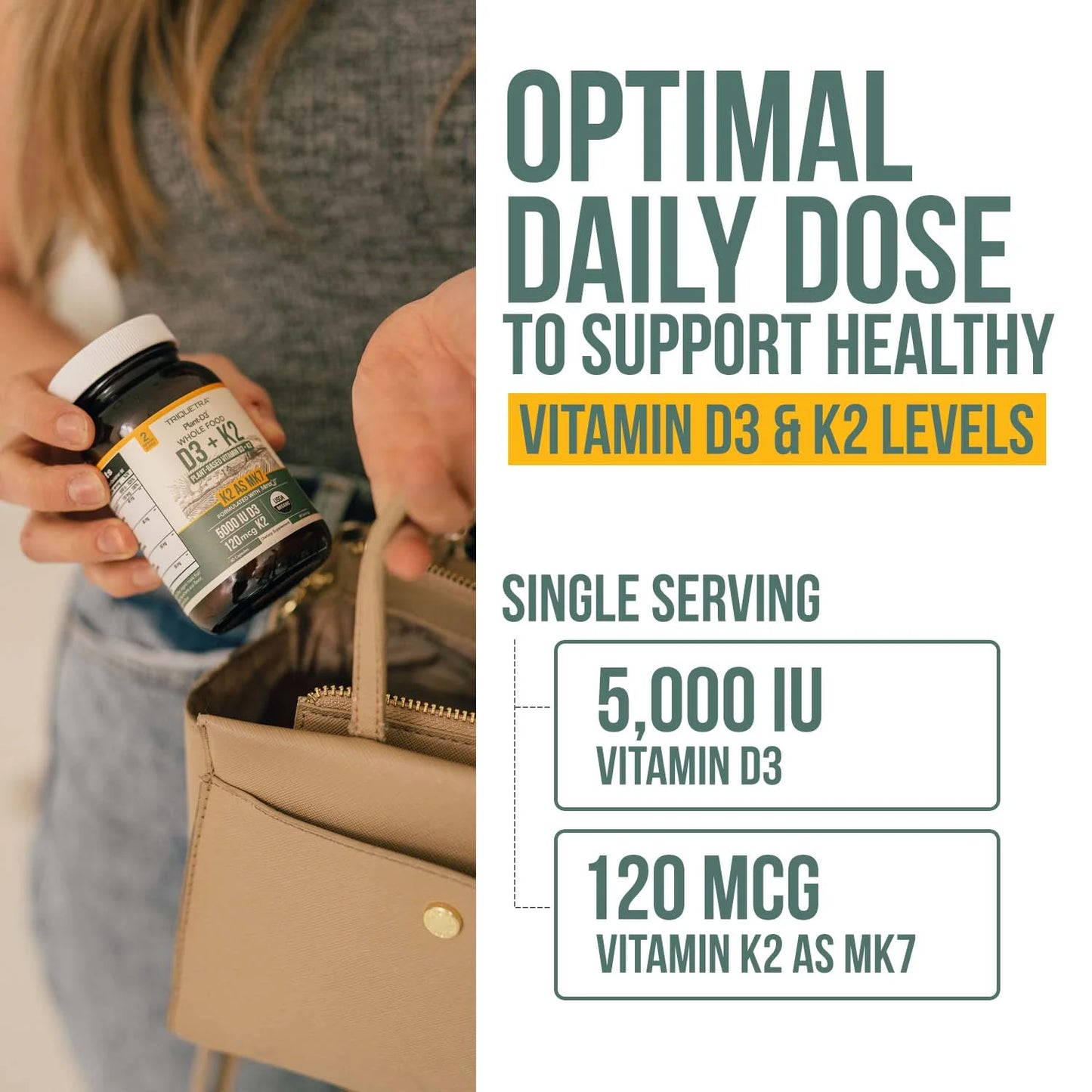 Plant-D3® Vitamin D3 + K2 5,000 IU Organic