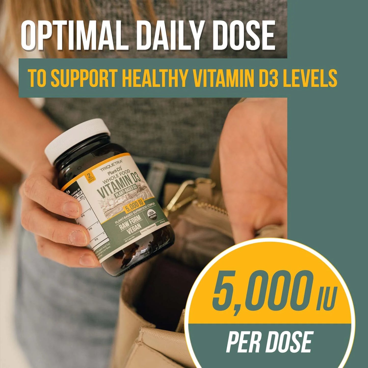 Triquetra Plant-D3 Vitamin D 5,000 IU Capsules Organic