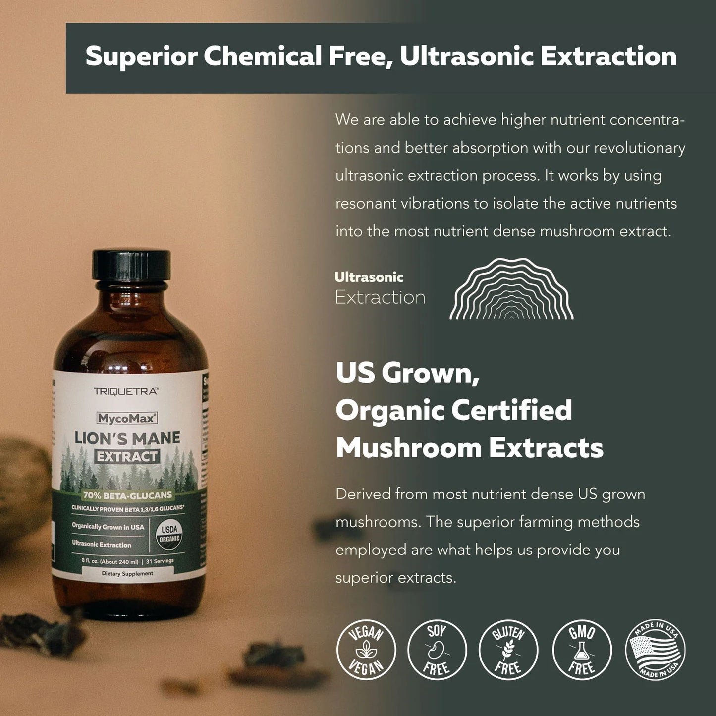 Triquetra MycoMax Lion's Mane Mushroom Extract Liquid Organic