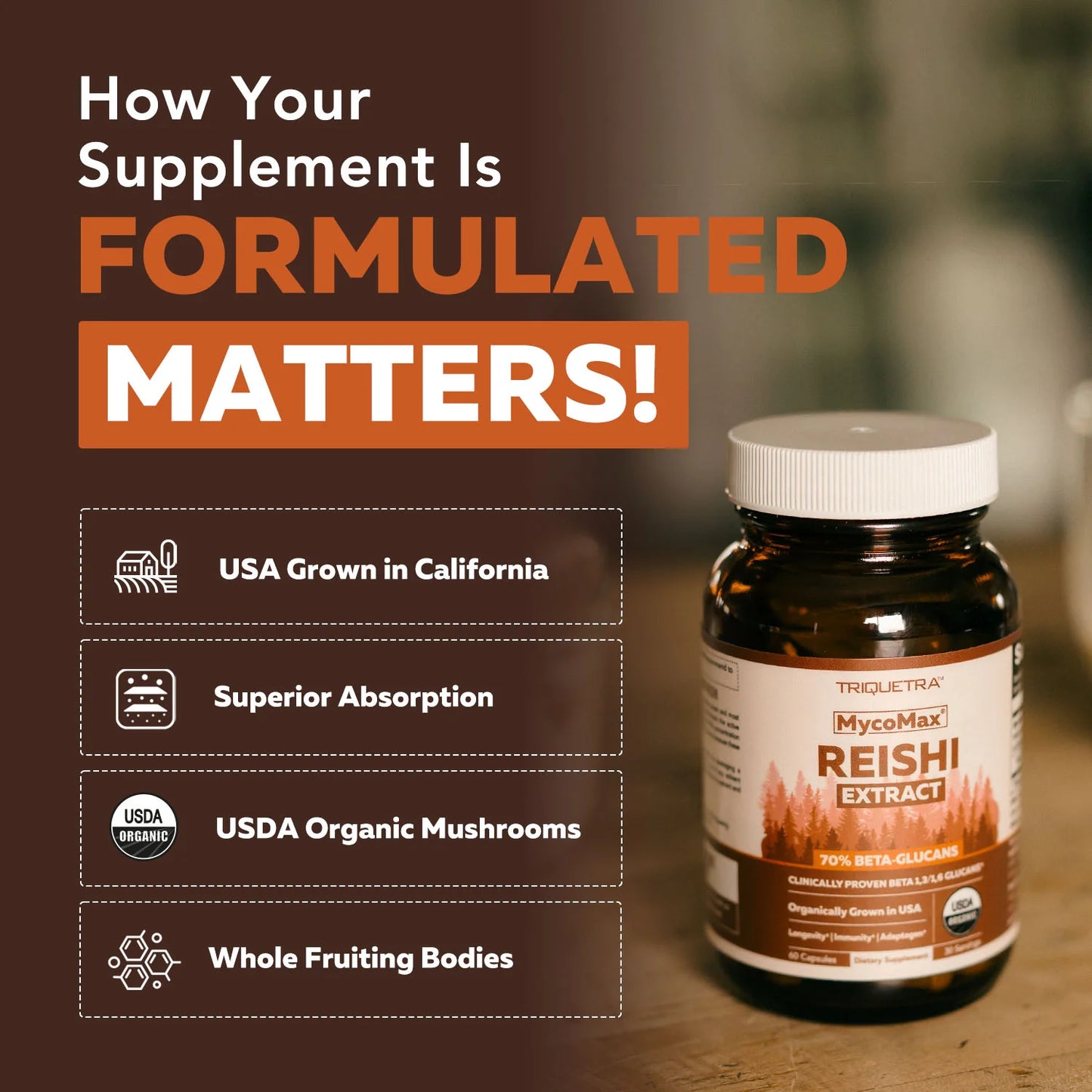 MycoMax Reishi Mushroom Extract Complex Organic