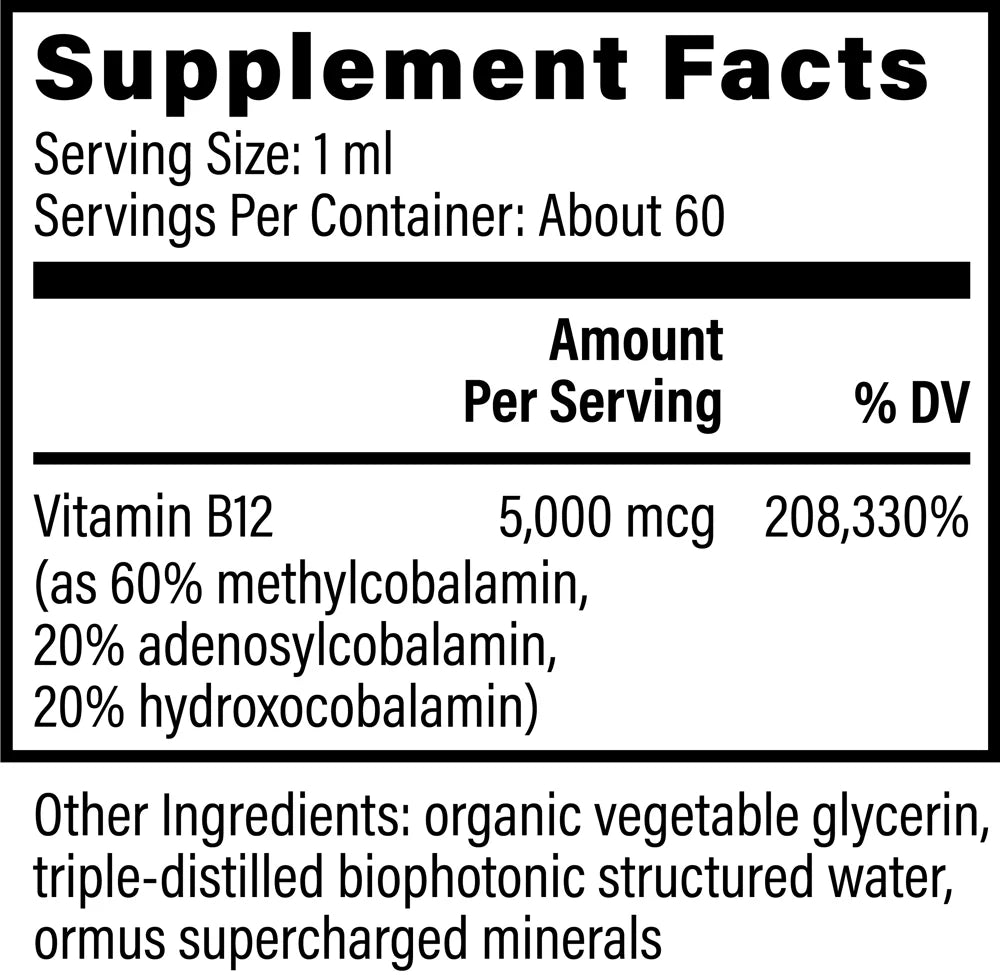 Vitamin B12 5,000 MCG Organic