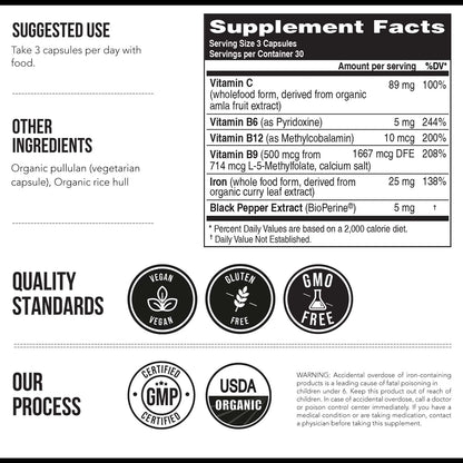 Iron Plus Cofactors Organic