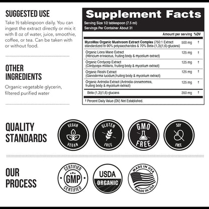Triquetra MycoMax Mushroom Extract Complex Liquid Organic