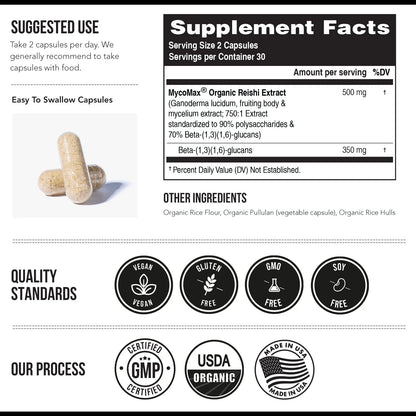 MycoMax Reishi Mushroom Extract Complex Organic