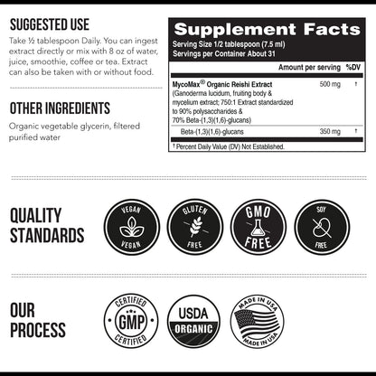 Triquetra MycoMax Reishi Mushroom Extract Complex Liquid Organic