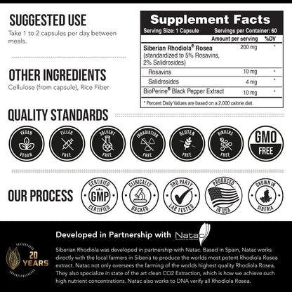 Siberian Rhodiola Rosea Extract