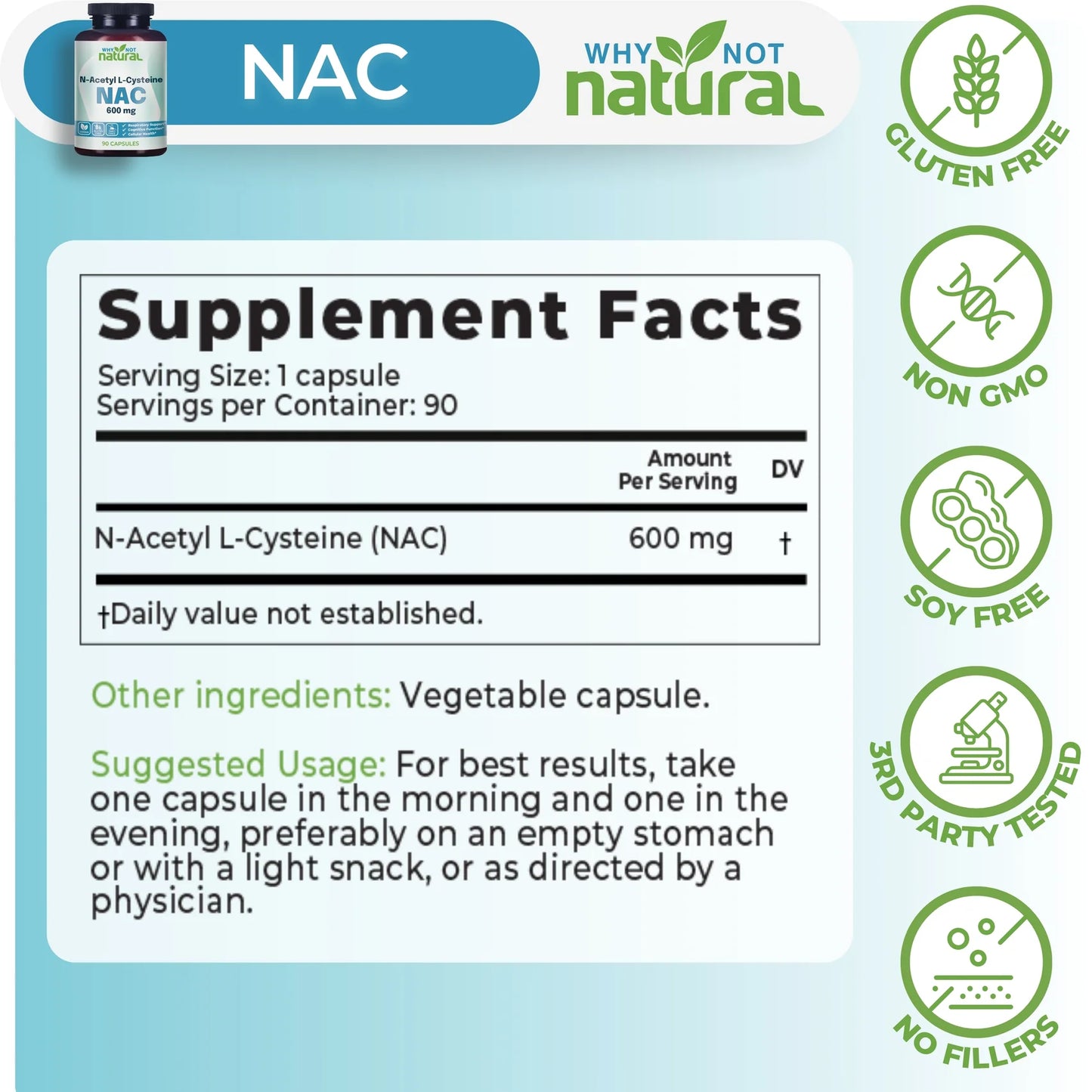 Why Not Natural NAC Capsules