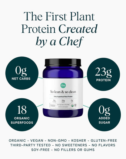 Ora Organic So Lean & So Clean Protein Unflavored Powder Organic