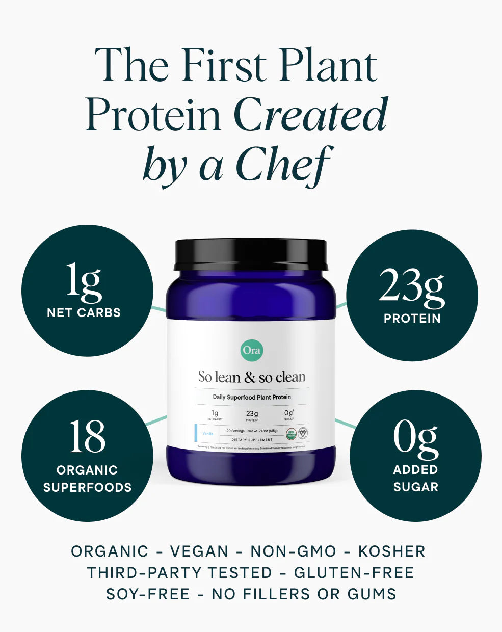 Ora Organic So Lean & So Clean Protein Vanilla Powder Organic