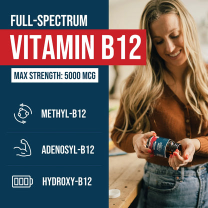 BioActive Vitamin B12 Plus L-Methylfolate 5,000 MCG