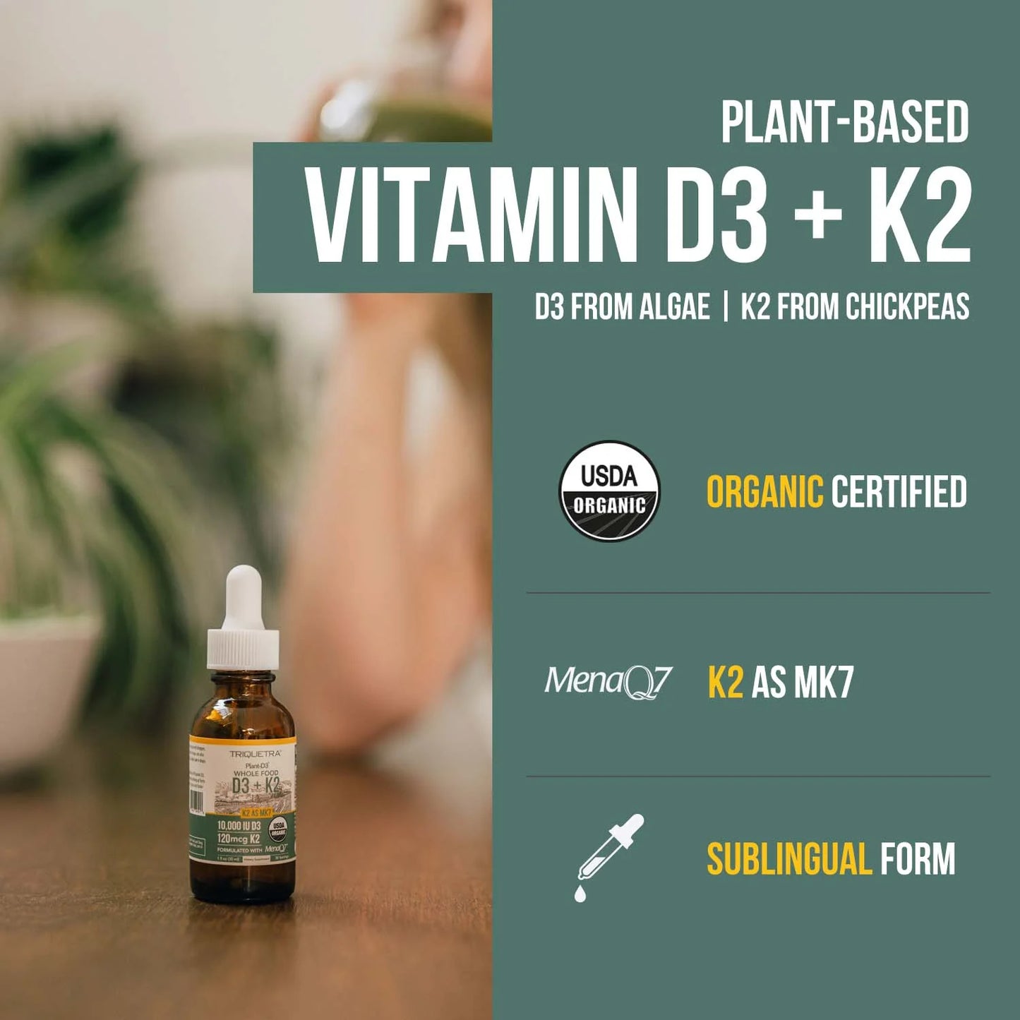 D3 + K2 5000 IU Organic