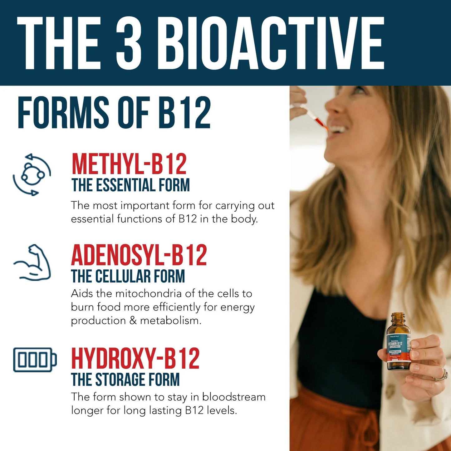 BioActive Vitamin B12 Plus L-Methylfolate 5,000 MCG Organic