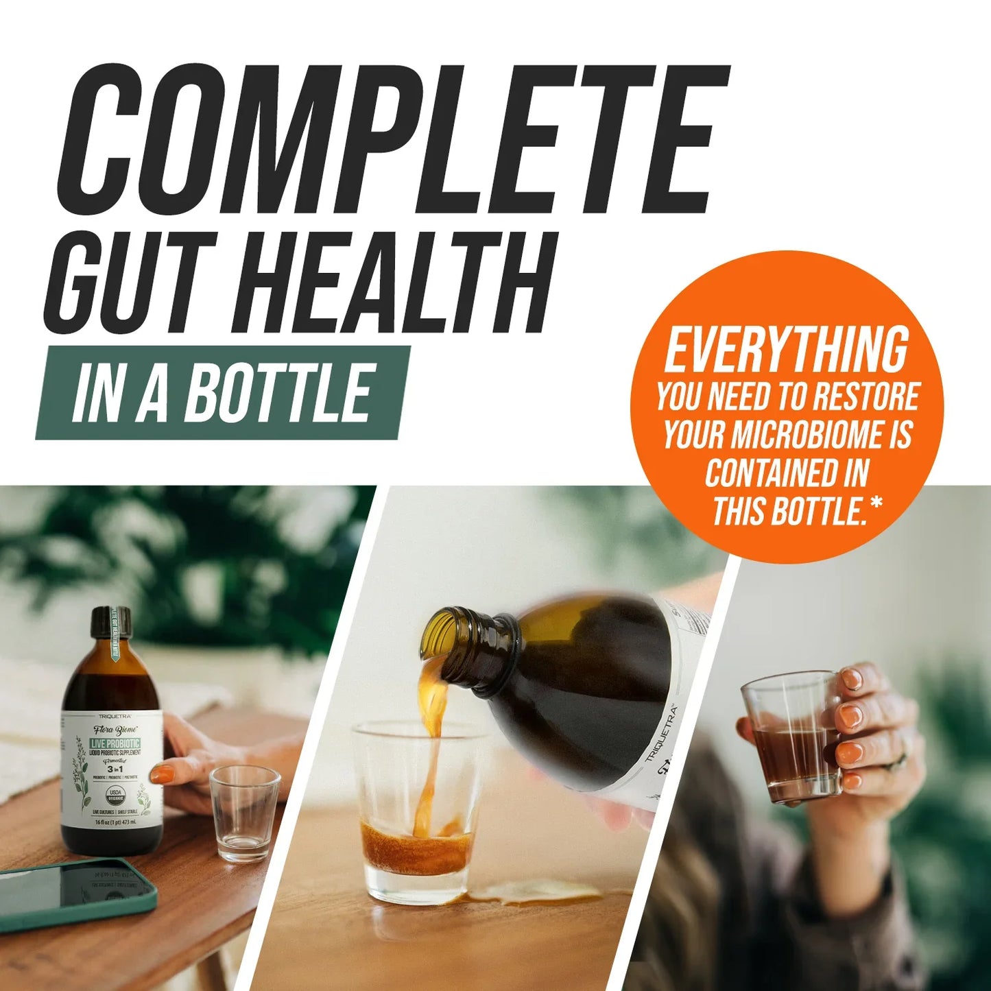Flora Biome Live Probiotic Liquid Organic