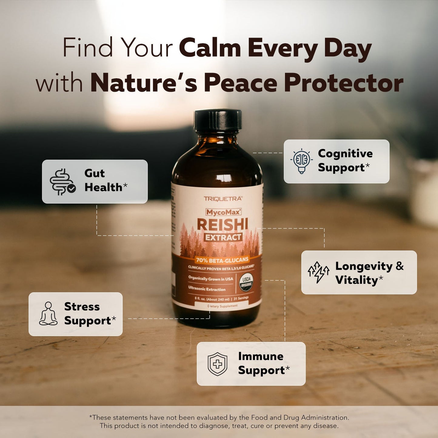 Triquetra MycoMax Reishi Mushroom Extract Complex Liquid Organic