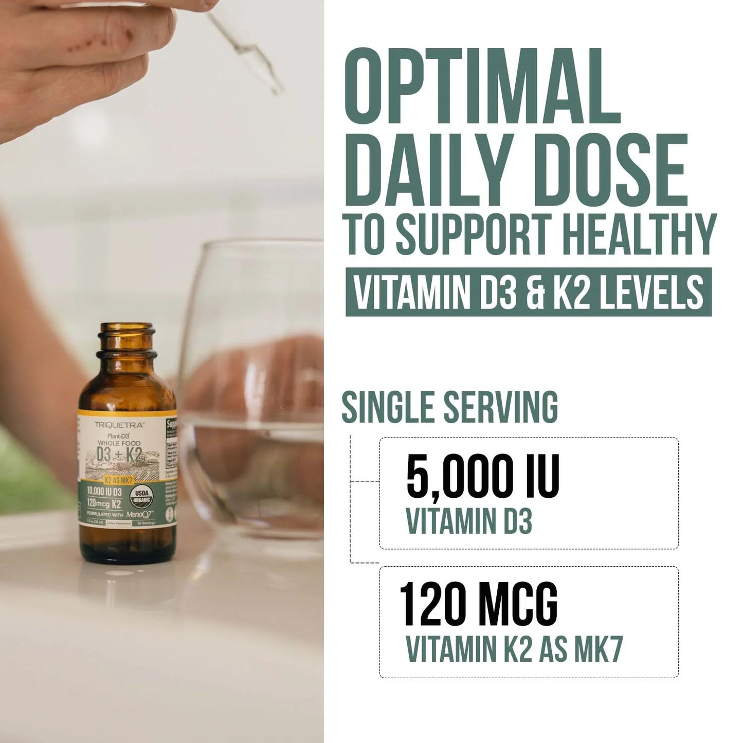 D3 + K2 5000 IU Organic