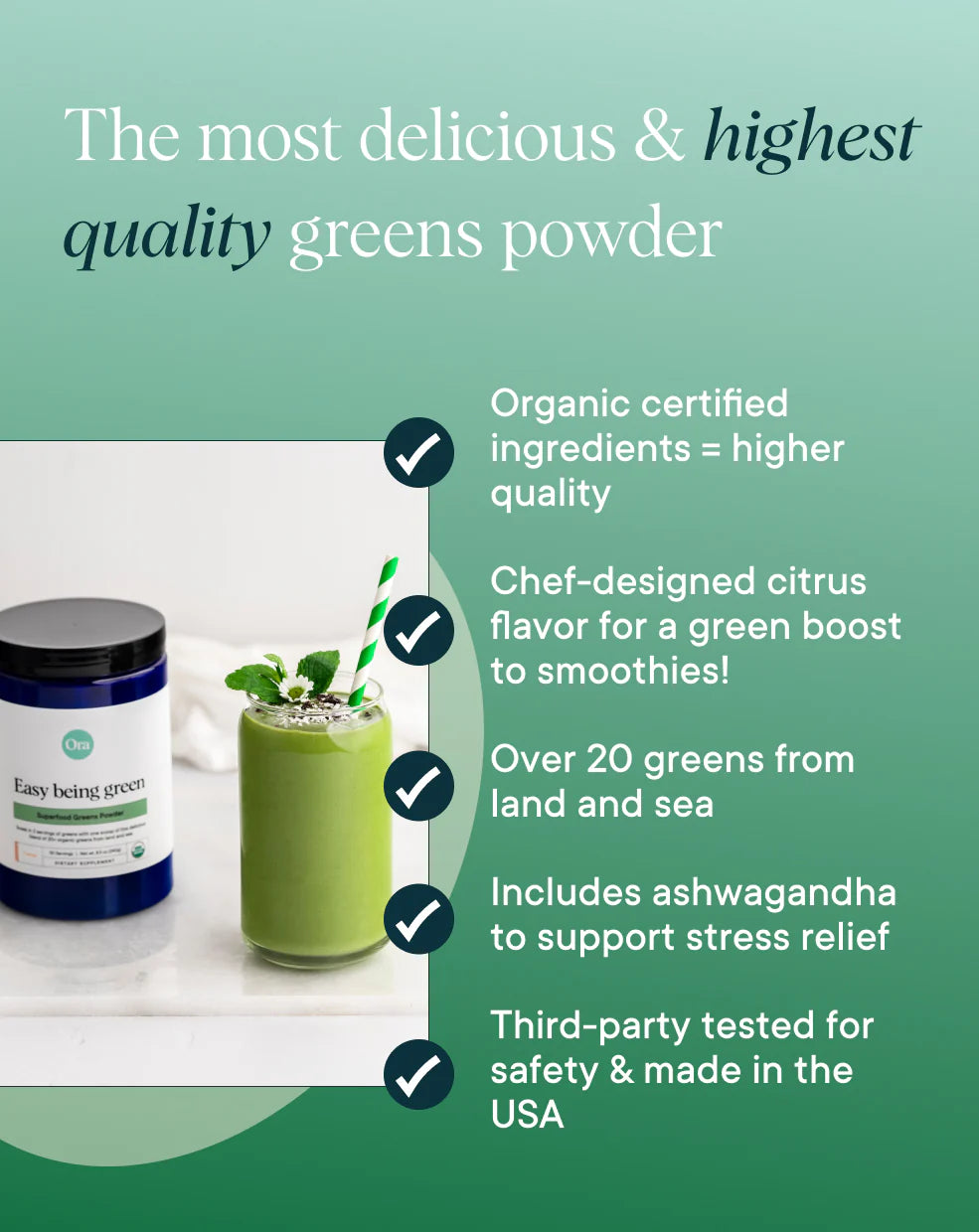 Easy Being Green Superfood Greens Organic