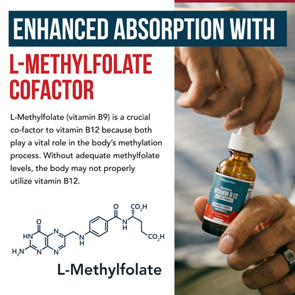 BioActive Vitamin B12 Plus L-Methylfolate 5,000 MCG Organic
