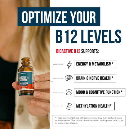 BioActive Vitamin B12 Plus L-Methylfolate 5,000 MCG Organic