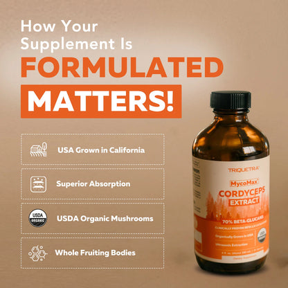 Triquetra MycoMax Cordyceps Mushroom Extract Liquid Organic