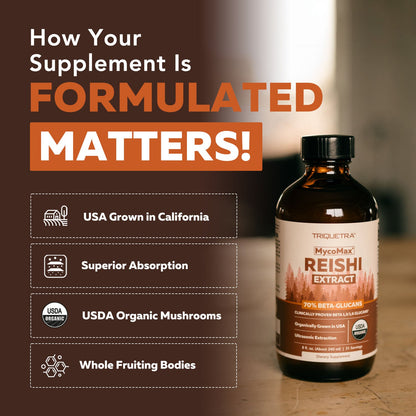Triquetra MycoMax Reishi Mushroom Extract Complex Liquid Organic